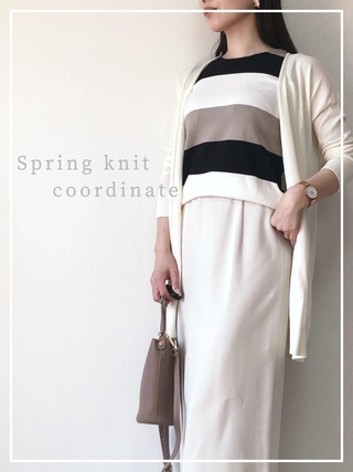 -Spring knit coordinate-